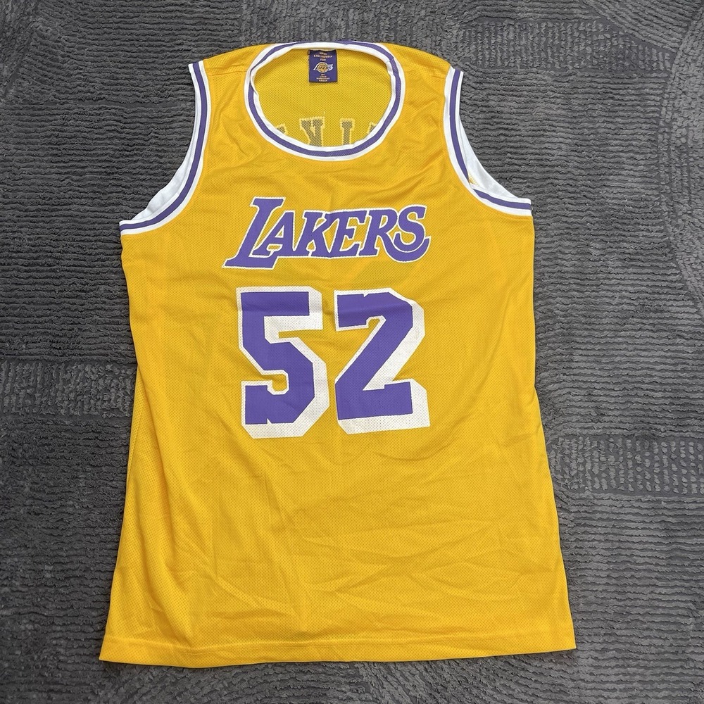 Vintage Los Angeles Lakers Men's XL Jamaal Wilkes #52 Mesh Jersey Yellow Links